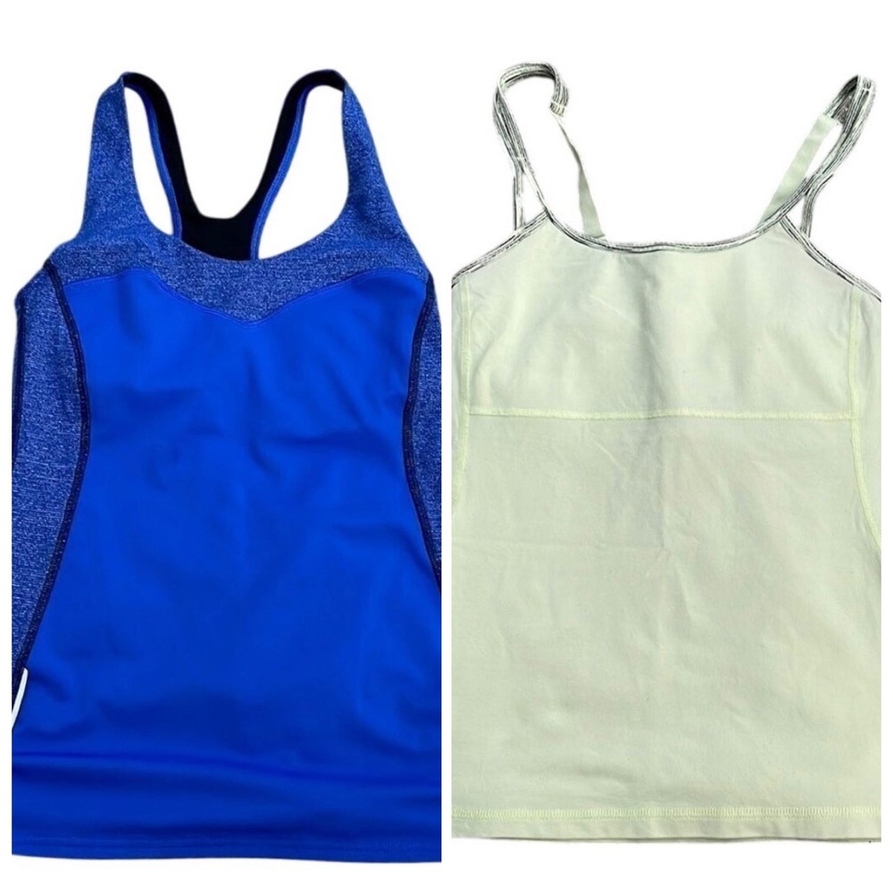 Lucy Activewear Tank Tops Womens XSโ Blue Lime Green Bundle Yoga Workout Cami